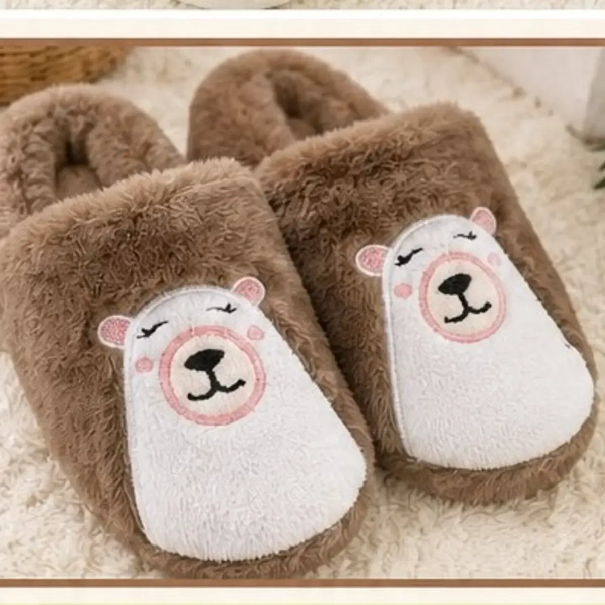 Pantuflas Osito Marron