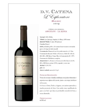 DV Catena L`Esploratore La Rioja