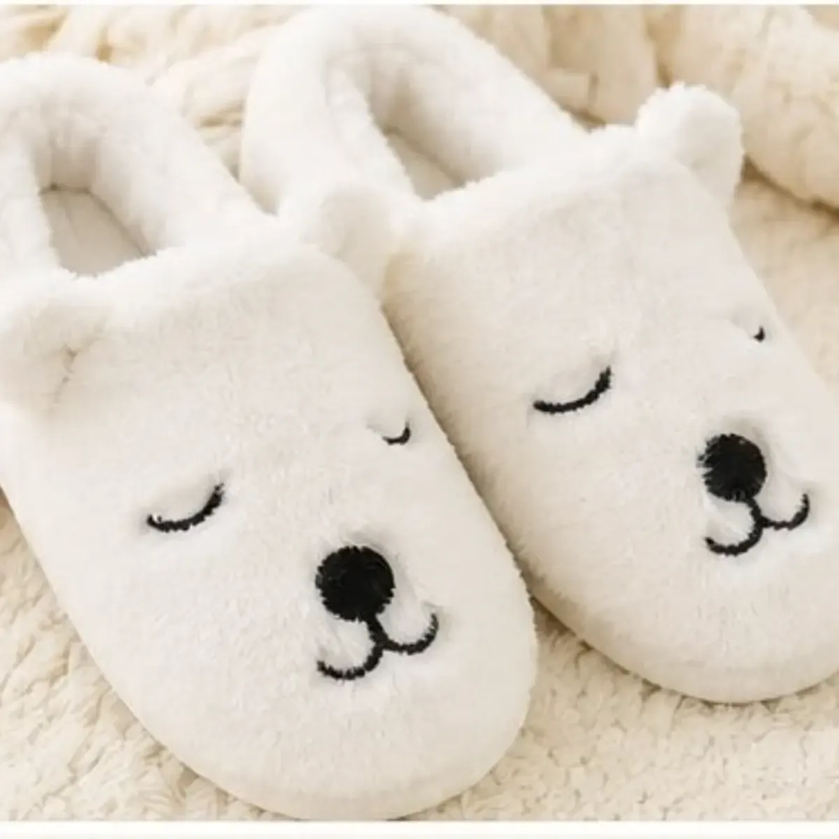 Pantuflas Osito Blanco