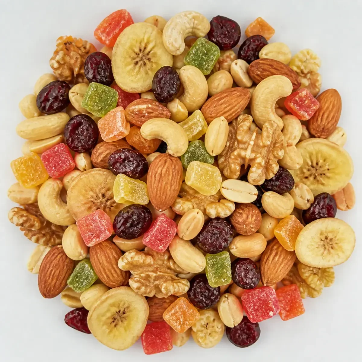 Mix multifrutal (ananá colores, arandano, caju, banana, maní, almendras, nueces)